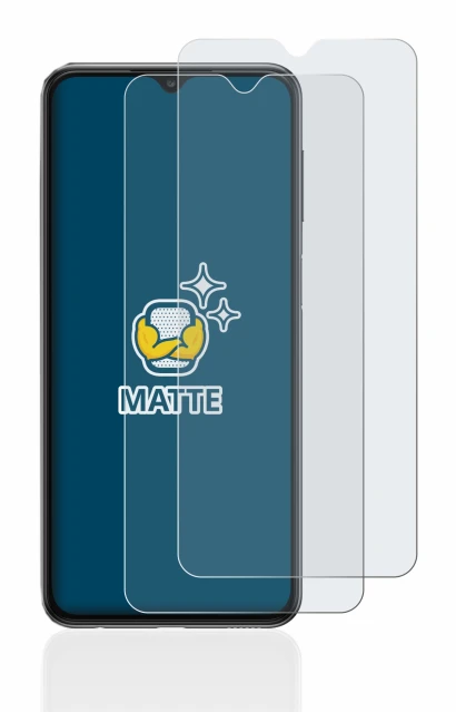 Immagine del dispositivo Samsung Galaxy A23 5G con un'ampia varietà di protezioni per lo schermo.