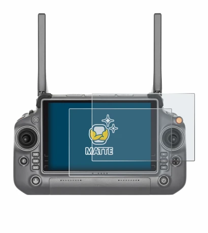 Immagine del dispositivo DJI RC Plus con un'ampia varietà di protezioni per lo schermo.