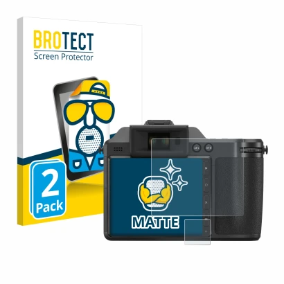 Parte frontale di una confezione del prodotto con il logo del marchio BROTECT. Accanto è raffigurato il dispositivo Hasselblad