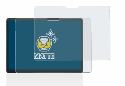 Immagine del dispositivo Microsoft Surface Pro 9 con un'ampia varietà di protezioni per lo schermo.