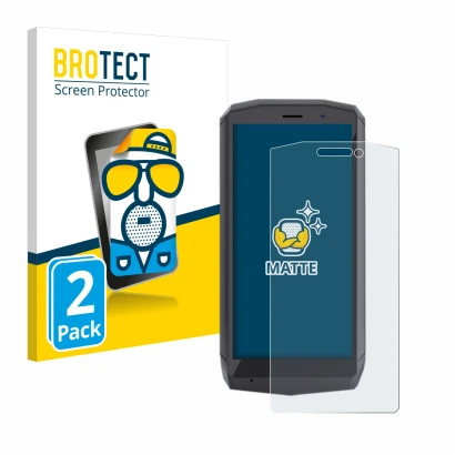 Parte frontale di una confezione del prodotto con il logo del marchio BROTECT. Accanto è raffigurato il dispositivo Cubot Pock