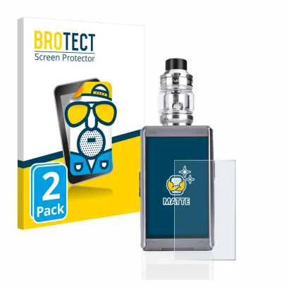 Parte frontale di una confezione del prodotto con il logo del marchio BROTECT. Accanto è raffigurato il dispositivo GeekVape T