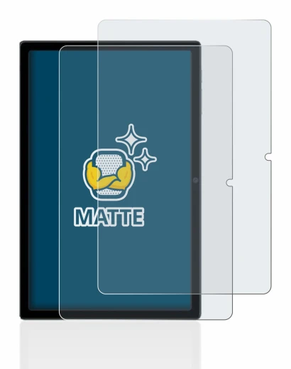 Immagine del dispositivo Blackview Tab 16 con un'ampia varietà di protezioni per lo schermo.