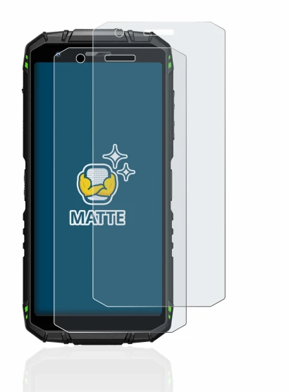 Immagine del dispositivo Doogee S41 Pro con un'ampia varietà di protezioni per lo schermo.