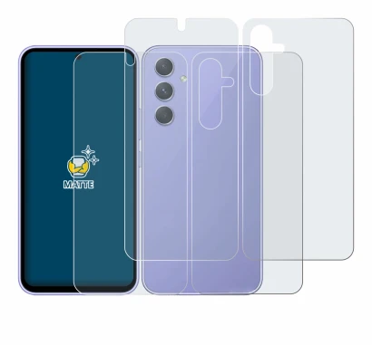 Immagine del dispositivo Samsung Galaxy A54 5G (Fronte+Retro) con un'ampia varietà di protezioni per lo schermo.