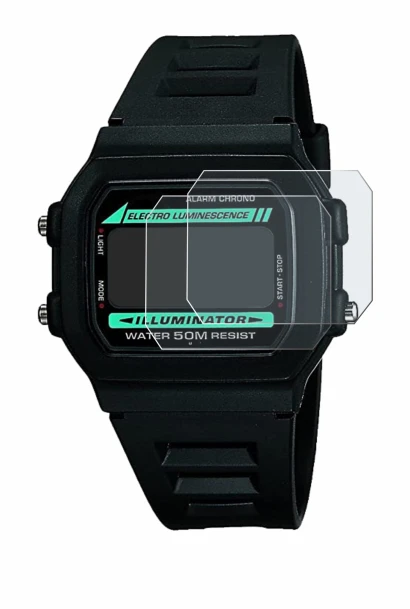 Immagine del dispositivo Casio W-86-1VQES con un'ampia varietà di protezioni per lo schermo.