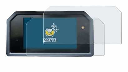 Immagine del dispositivo Yamaha Tmax 560 2023 con un'ampia varietà di protezioni per lo schermo.