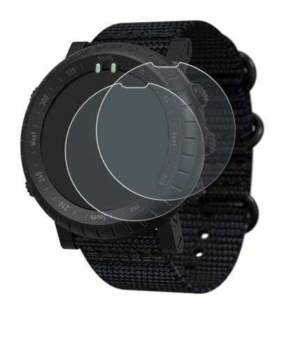 Immagine del dispositivo Suunto Core Alpha con un'ampia varietà di protezioni per lo schermo.