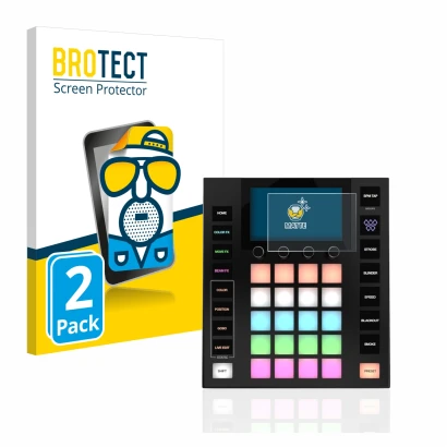 Parte frontale di una confezione del prodotto con il logo del marchio BROTECT. Accanto è raffigurato il dispositivo Wolfmix W1