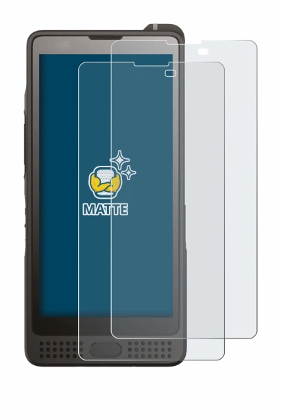 Immagine del dispositivo Sonim XP10 con un'ampia varietà di protezioni per lo schermo.