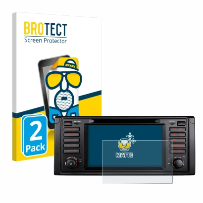 Parte frontale di una confezione del prodotto con il logo del marchio BROTECT. Accanto è raffigurato il dispositivo Xtrons IQ7