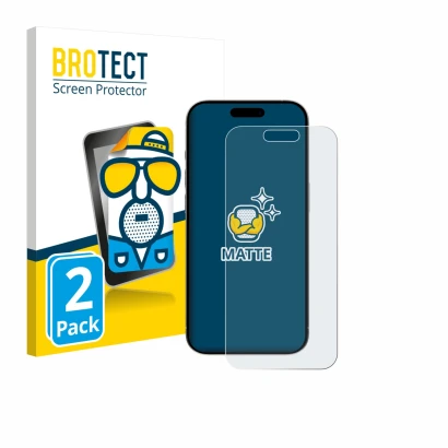 Parte frontale di una confezione del prodotto con il logo del marchio BROTECT. Accanto è raffigurato il dispositivo Apple iPho