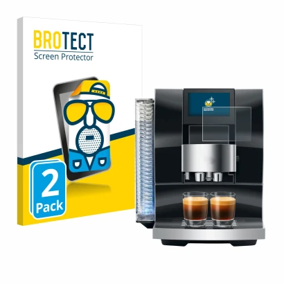 Parte frontale di una confezione del prodotto con il logo del marchio BROTECT. Accanto è raffigurato il dispositivo Jura Z10 c