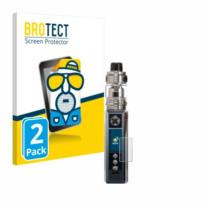 Parte frontale di una confezione del prodotto con il logo del marchio BROTECT. Accanto è raffigurato il dispositivo Voopoo Dra