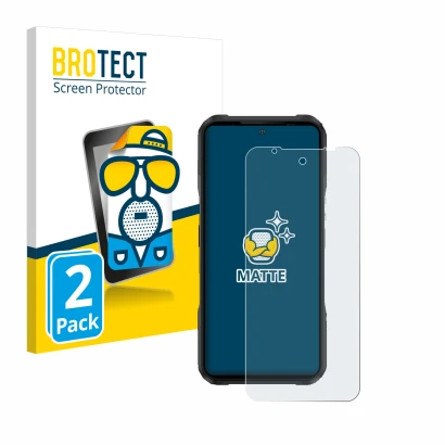 Parte frontale di una confezione del prodotto con il logo del marchio BROTECT. Accanto è raffigurato il dispositivo Doogee V20