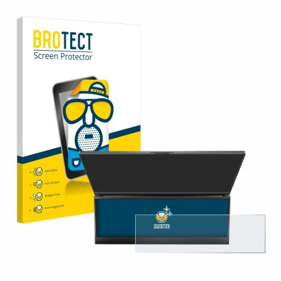 Parte frontale di una confezione del prodotto con il logo del marchio BROTECT. Accanto è raffigurato il dispositivo ASUS ROG Z