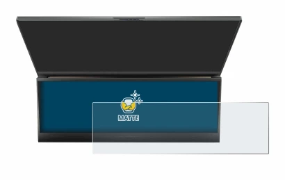 Immagine del dispositivo ASUS ROG Zephyrus Duo 16 2023 (SOLO Touch Bar) con un'ampia varietà di protezioni per lo schermo.