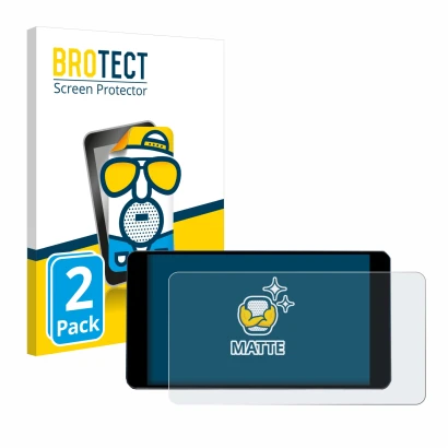 Parte frontale di una confezione del prodotto con il logo del marchio BROTECT. Accanto è raffigurato il dispositivo Zontes 350