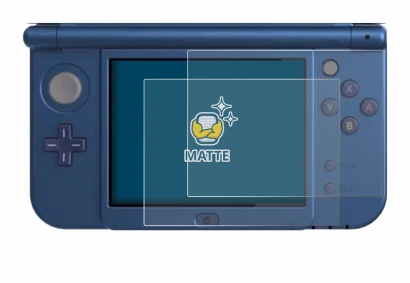 Immagine del dispositivo Nintendo New 3DS XL (Display inferiore) con un'ampia varietà di protezioni per lo schermo.