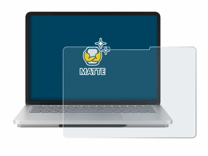 Immagine del dispositivo Microsoft Surface Laptop Studio 2 con un'ampia varietà di protezioni per lo schermo.