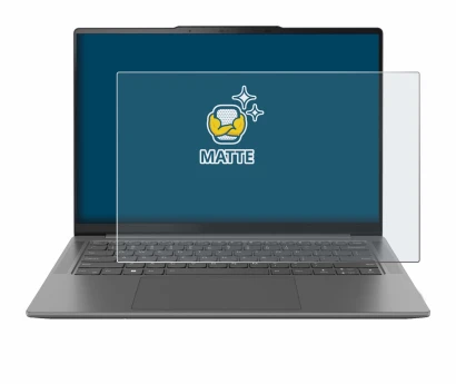 Immagine del dispositivo Lenovo Yoga Pro 7 Gen 8 14" con un'ampia varietà di protezioni per lo schermo.