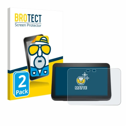 Parte frontale di una confezione del prodotto con il logo del marchio BROTECT. Accanto è raffigurato il dispositivo Amazon Ech