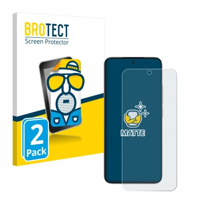 Parte frontale di una confezione del prodotto con il logo del marchio BROTECT. Accanto è raffigurato il dispositivo Xiaomi 14 