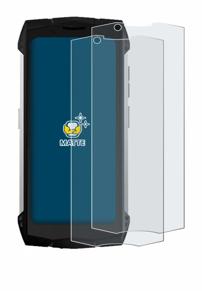 Immagine del dispositivo Doogee S Mini con un'ampia varietà di protezioni per lo schermo.