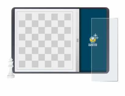 Immagine del dispositivo Chessnut Evo con un'ampia varietà di protezioni per lo schermo.