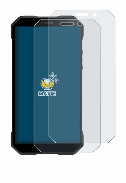 Immagine del dispositivo Doogee S61 Pro con un'ampia varietà di protezioni per lo schermo.