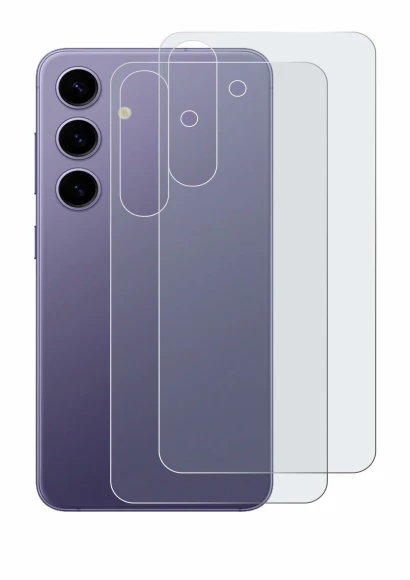 Immagine del dispositivo Samsung Galaxy S24 (Posteriore) con un'ampia varietà di protezioni per lo schermo.