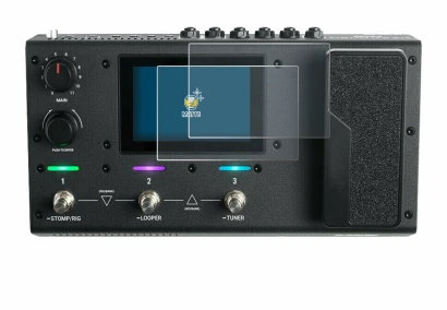 Immagine del dispositivo Headrush MX5 con un'ampia varietà di protezioni per lo schermo.