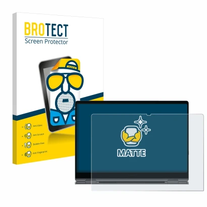 Parte frontale di una confezione del prodotto con il logo del marchio BROTECT. Accanto è raffigurato il dispositivo Samsung Ga