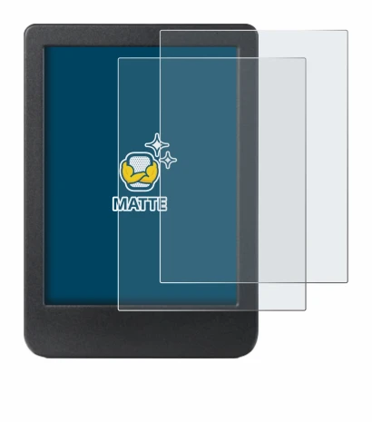 Immagine del dispositivo Kobo Clara BW con un'ampia varietà di protezioni per lo schermo.
