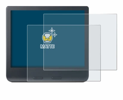 Immagine del dispositivo Kobo Libra Colour 2024 con un'ampia varietà di protezioni per lo schermo.
