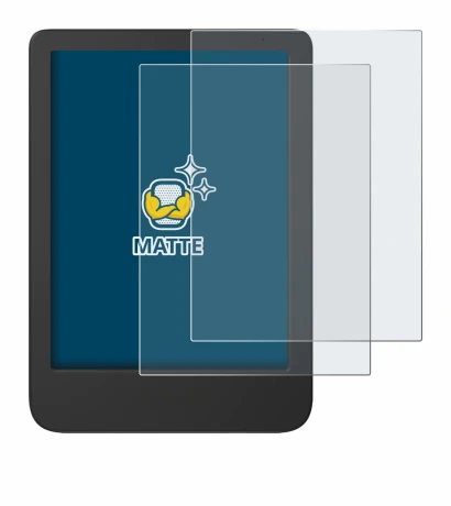 Immagine del dispositivo Tolino Shine 5 Color 2024 con un'ampia varietà di protezioni per lo schermo.