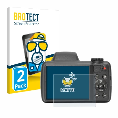 Parte frontale di una confezione del prodotto con il logo del marchio BROTECT. Accanto è raffigurato il dispositivo Kodak Pixp