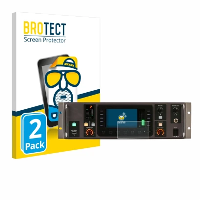 Parte frontale di una confezione del prodotto con il logo del marchio BROTECT. Accanto è raffigurato il dispositivo Behringer