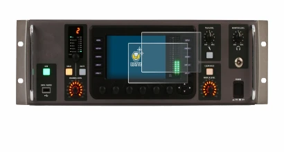 Immagine del dispositivo Behringer X32 Rack con un'ampia varietà di protezioni per lo schermo.