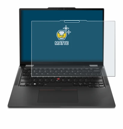 Immagine del dispositivo Lenovo ThinkPad X13 2-in-1 Gen 5 con un'ampia varietà di protezioni per lo schermo.