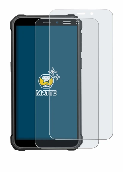 Immagine del dispositivo Oukitel WP32 con un'ampia varietà di protezioni per lo schermo.