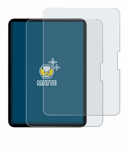 Immagine del dispositivo Apple iPad Pro 11" 2024 con un'ampia varietà di protezioni per lo schermo.