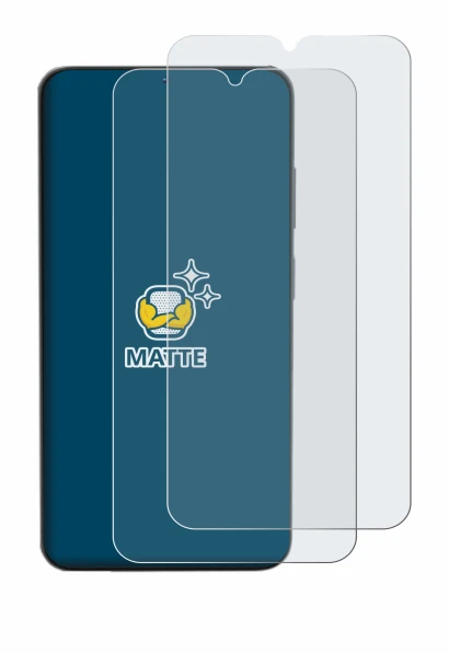 Immagine del dispositivo Doogee N55 con un'ampia varietà di protezioni per lo schermo.