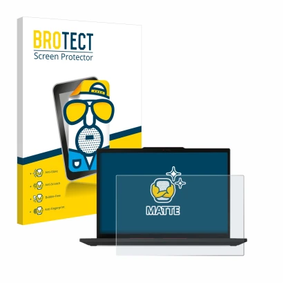 Parte frontale di una confezione del prodotto con il logo del marchio BROTECT. Accanto è raffigurato il dispositivo Lenovo Thi