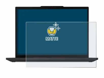 Immagine del dispositivo Lenovo ThinkPad T14 Gen 5 con un'ampia varietà di protezioni per lo schermo.