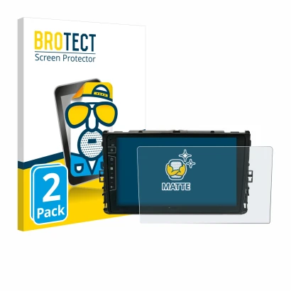 Parte frontale di una confezione del prodotto con il logo del marchio BROTECT. Accanto è raffigurato il dispositivo Dynavin D9