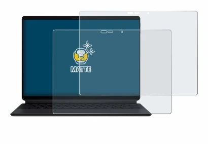 Immagine del dispositivo ASUS ProArt PZ13 con un'ampia varietà di protezioni per lo schermo.