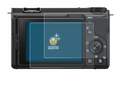 Immagine del dispositivo Sony Alpha ZV-E10 II con un'ampia varietà di protezioni per lo schermo.