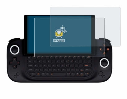 Immagine del dispositivo Ayaneo Slide con un'ampia varietà di protezioni per lo schermo.