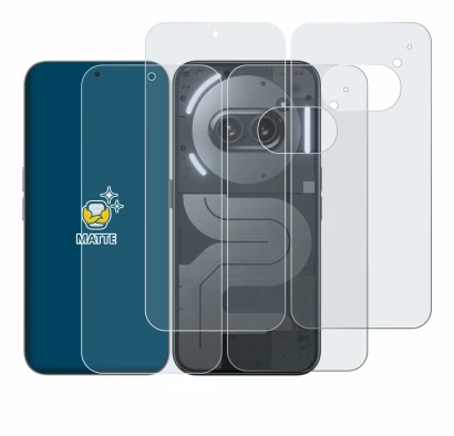 Immagine del dispositivo Nothing Phone (2a) Plus (Fronte+Retro) con un'ampia varietà di protezioni per lo schermo.